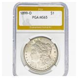 1889-O Morgan Silver Dollar PGA MS65