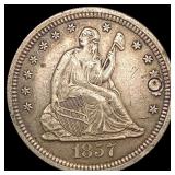 1857-S Seated Liberty Quarter NEARLY UNCIRCULATED