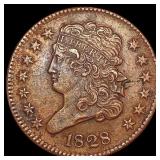 1828 13 Stars Classic Head Half Cent UNCIRCULATED