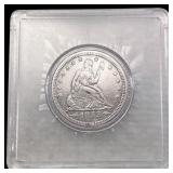 1853 Arrows Rays Seated Liberty Quarter CLOSELY UN