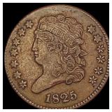 1825 Classic Head Half Cent CLOSELY UNCIRCULATED