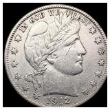 1912-S Barber Half Dollar CLOSELY UNCIRCULATED