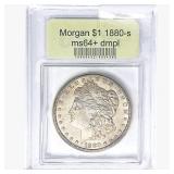 1880-S Morgan Silver Dollar USCG MS64+ DMPL