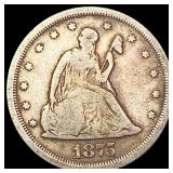 1875-S Twenty Cent Piece LIGHTLY CIRCULATED