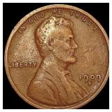 1909-S Wheat Cent LIGHTLY CIRCULATED