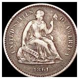 1861 Seated Liberty Half Dime LIGHTLY CIRCULATED