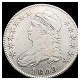 1809 Capped Bust Half Dollar CLOSELY UNCIRCULATED