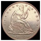 1873 Arrows Seated Liberty Half Dollar UNCIRCULATE