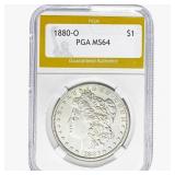 1880-O Morgan Silver Dollar PGA MS64