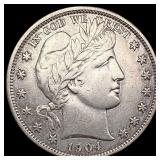 1904-O Barber Half Dollar CLOSELY UNCIRCULATED