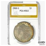 1900-S Morgan Silver Dollar PGA MS63