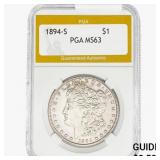 1894-S Morgan Silver Dollar PGA MS63