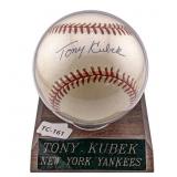 Tony Kubek Signed Baseball Yankees w/ Certificate