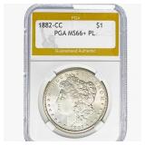 1882-CC Morgan Silver Dollar PGA MS66+ PL