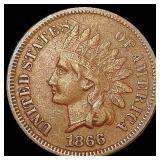 1866 Indian Head Cent NEARLY UNCIRCULATED