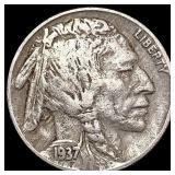 1937-D 3 Legs Buffalo Nickel CLOSELY UNCIRCULATED