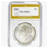 1883 Morgan Silver Dollar PGA MS66+