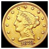 1878 $2.50 Gold Quarter Eagle LIGHTLY CIRCULATED