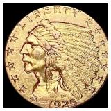 1925 $2.50 Gold Quarter Eagle CLOSELY UNCIRCULATED