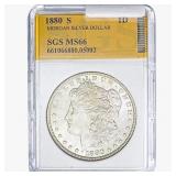 1880-S Morgan Silver Dollar SGS MS66