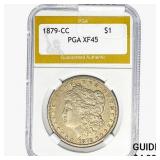 1879-CC Morgan Silver Dollar PGA XF45