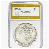 1880-O Morgan Silver Dollar PGA MS64+