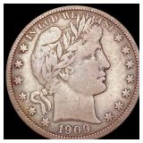 1909 Barber Half Dollar NICELY CIRCULATED