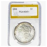 1898 Morgan Silver Dollar PGA MS65+