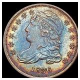 1836 Toned Capped Bust Dime CLOSELY UNCIRCULATED