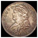 1817 Capped Bust Half Dollar NEARLY UNCIRCULATED