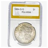 1884-O/O Morgan Silver Dollar PGA MS66