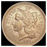 1881 Nickel Three Cent UNCIRCULATED