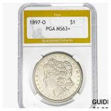 1897-O Morgan Silver Dollar PGA MS63+