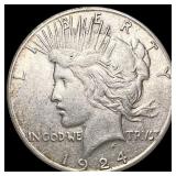 1924-S Silver Peace Dollar CLOSELY UNCIRCULATED