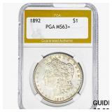 1892 Morgan Silver Dollar PGA MS63+