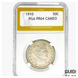 1910 Barber Half Dollar PGA PR64 Cameo