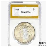 1928 Silver Peace Dollar PGA MS64+