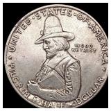 1920 Pilgrim Half Dollar NEARLY UNCIRCULATED