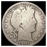 1901-S Barber Half Dollar NICELY CIRCULATED