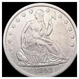 1842 Seated Liberty Half Dollar CLOSELY UNCIRCULAT