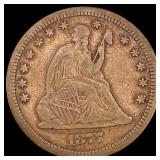 1877-CC Seated Liberty Quarter LIGHTLY CIRCULATED