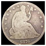 1876-CC Seated Liberty Half Dollar NICELY CIRCULAT