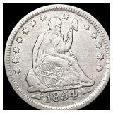 1854 Arrows Seated Liberty Quarter LIGHTLY CIRCULA