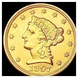 1897 $2.50 Gold Quarter Eagle CLOSELY UNCIRCULATED