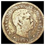 1883 Kingdom of Hawaii Dime NICELY CIRCULATED