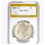 1882-CC Morgan Silver Dollar PGA MS65