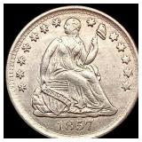 1857 Seated Liberty Half Dime NEARLY UNCIRCULATED