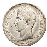 1829-BB France Silver 5 Francs Charles X XF