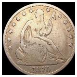 1870 Seated Liberty Half Dollar NICELY CIRCULATED