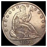 1858-O Seated Liberty Half Dollar CLOSELY UNCIRCUL